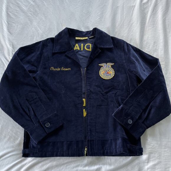 FFA Other - Vintage 1928 FFA Agricultural Corduroy Jacket Indiana Randolph Central Sz 36(M)